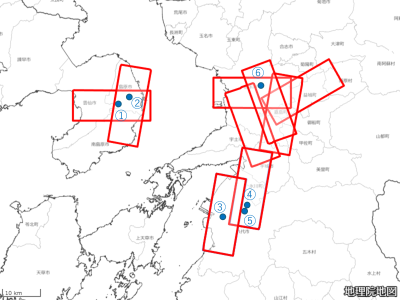 令和8年熊本地震発生を受けたPi-SAR X3による熊本周辺の観測
